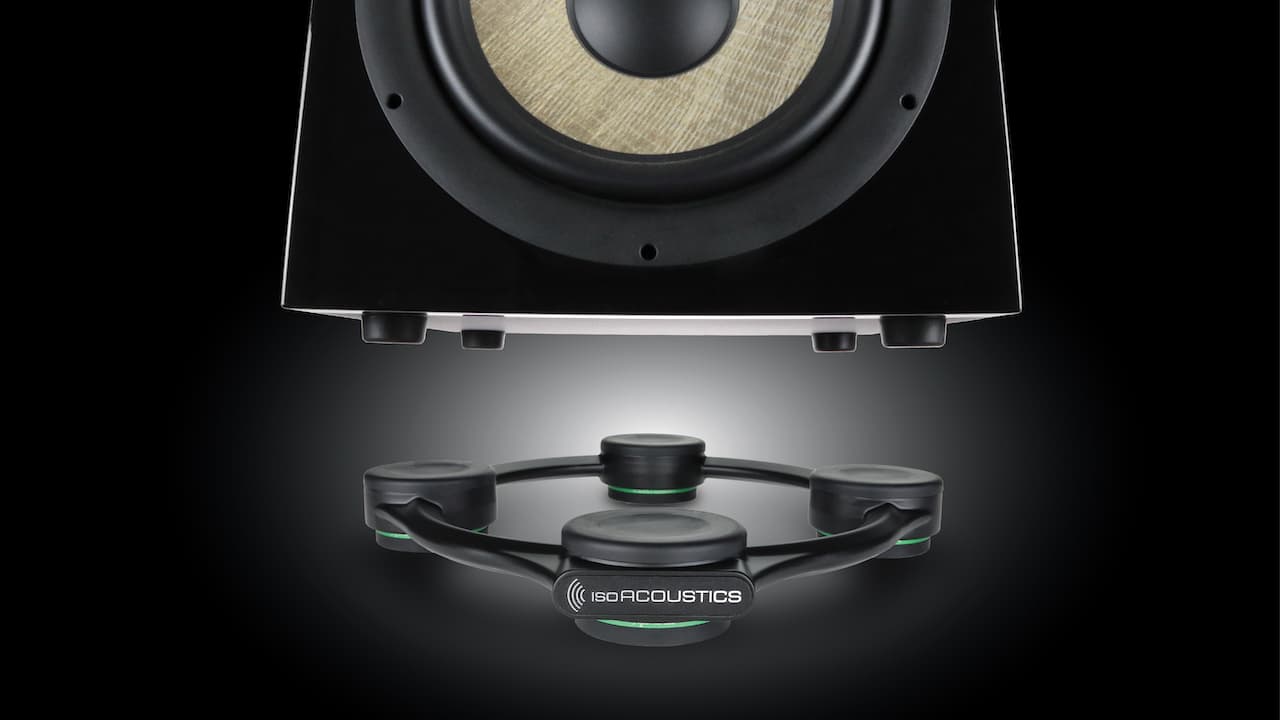 IsoAcoustics Aperta Sub – Supporto Isolante In Alluminio Per Subwoofer, Fino A 36 Kg
