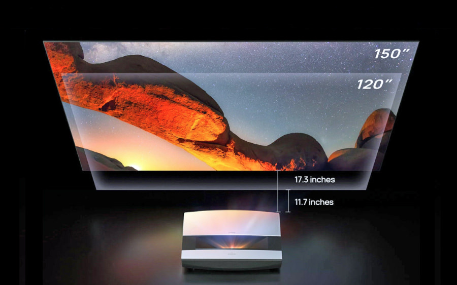 XGIMI Aura 4K UST Projector Screen Sizes