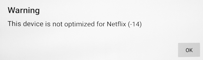 XGIMI Not Optimized for Netflix