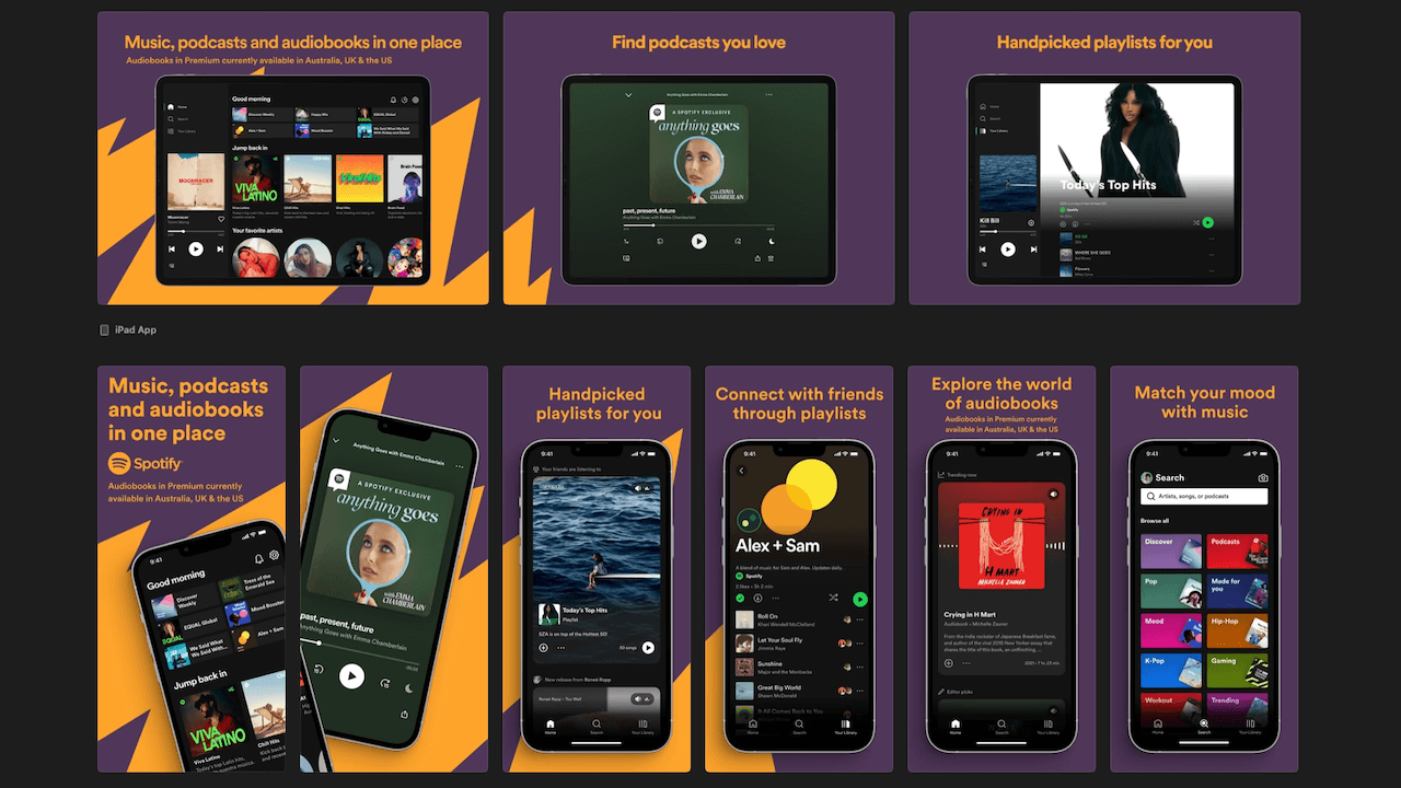 Spotify iPhone IPad App Screenshots 2024