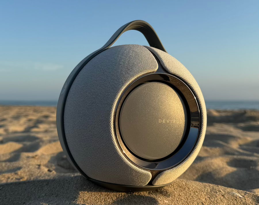 Devialet Mania portable Bluetooth Speaker at the Beach